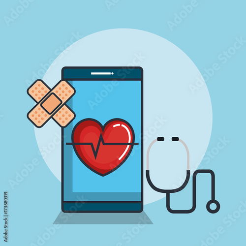 health medicine online icons vector illustration design photo