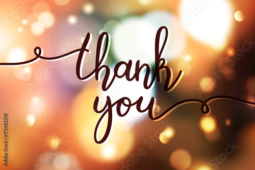 thank you lettering, vector handwritten text, card template