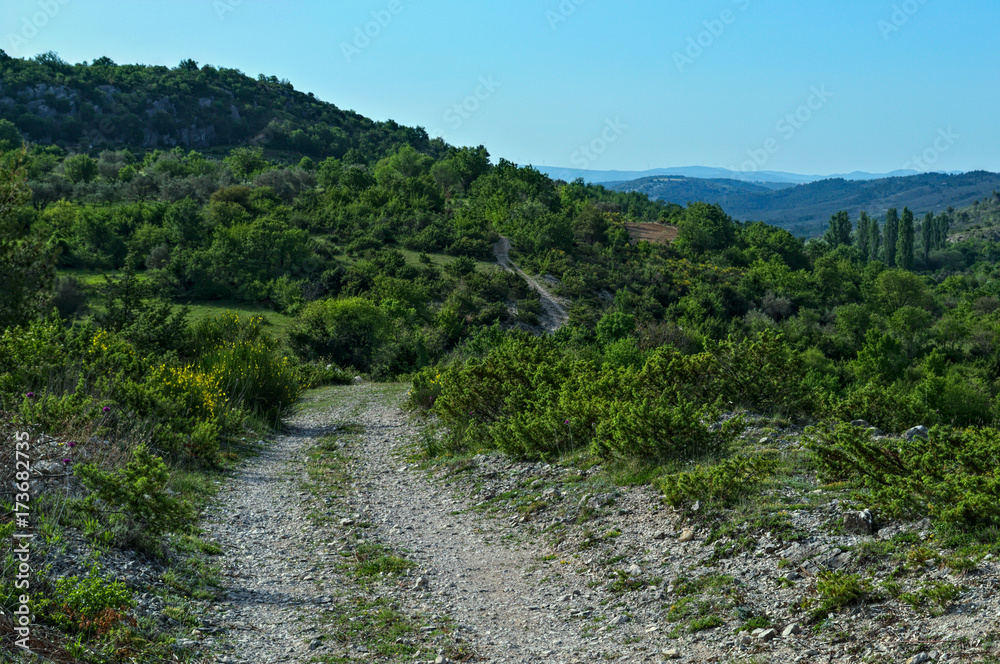 Rocky mountain road, Dalmatia landscape