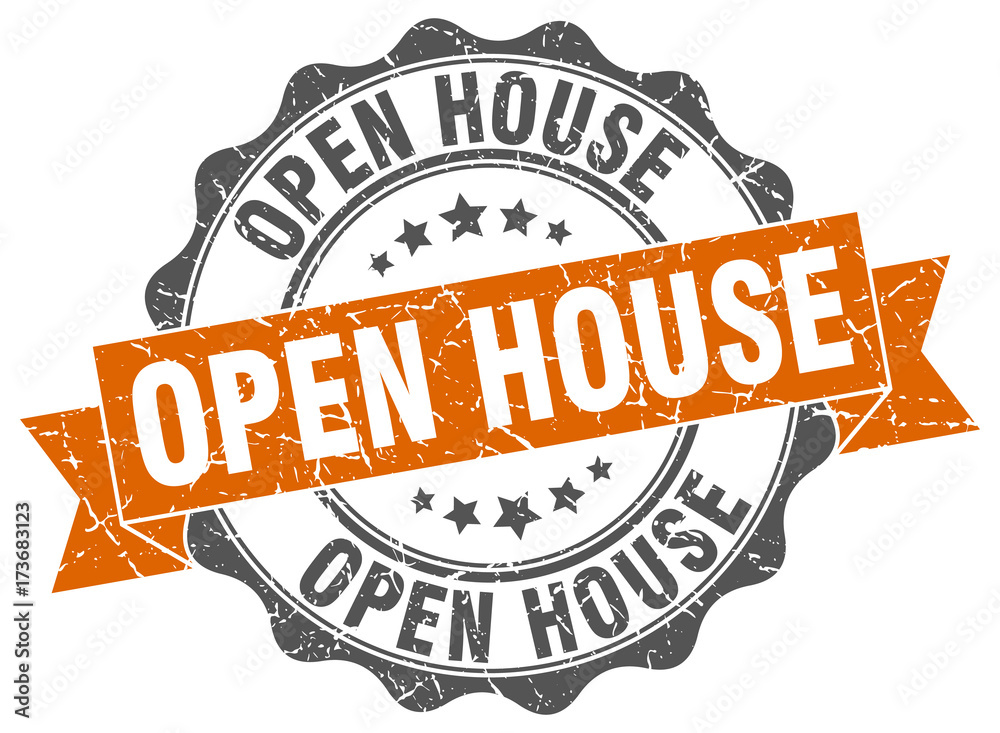 Obraz premium open house stamp. sign. seal