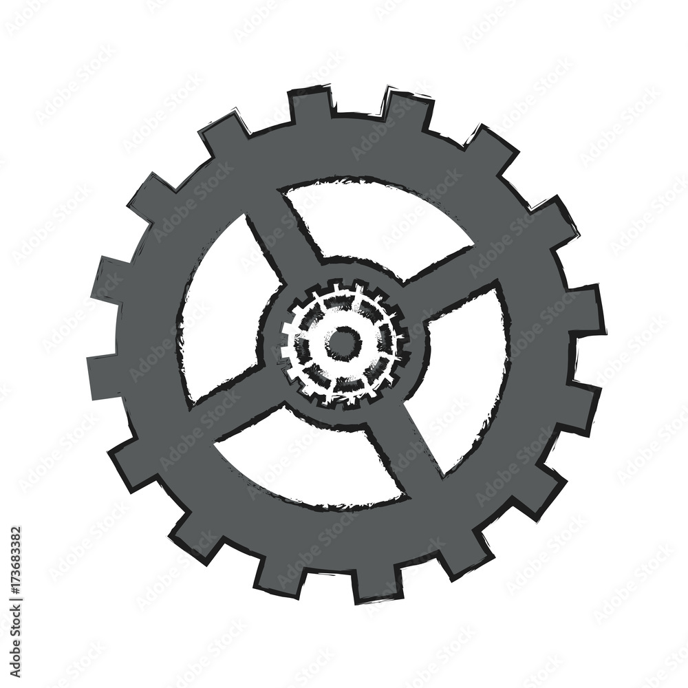 single gear icon image vector illustration design