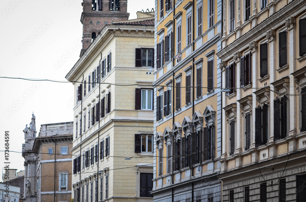 streets of Rome - arhitecture, buildings, ancient entrances, ancient windows