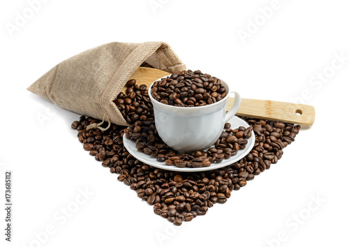 Coffee beans heart shape