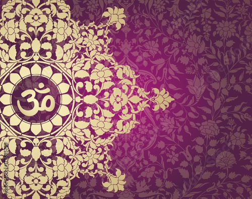 aum syllable, paisley design ,Hinduism, India