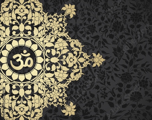 aum syllable, paisley design ,Hinduism, India
