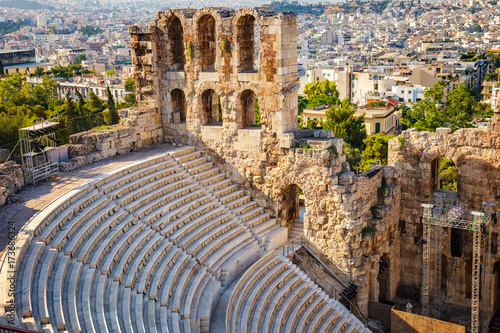 Odeon of Herodes Atticus in Acropolis of Athens, Greece