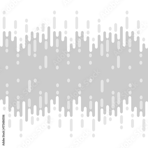Gray and white background with halftone transition. Rounded lines seamless pattern.