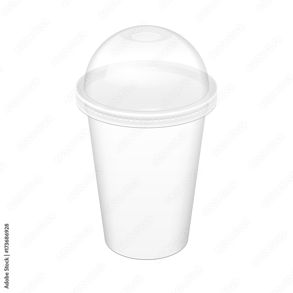 Realistic Transparent Disposable Plastic Cup Realistic Transparent Disposable Plastic Cup