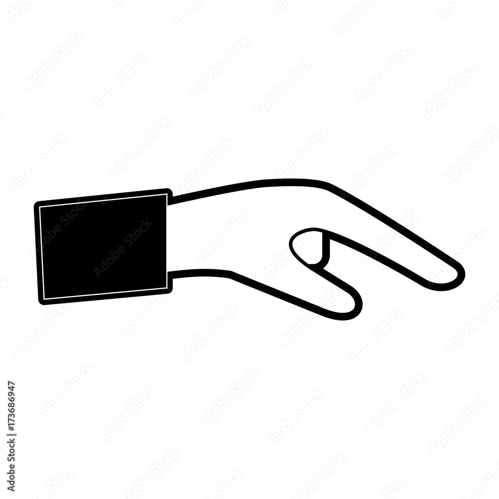 hand pointing with index finger sideview icon image vector illustration design hand pointing with index finger sideview icon image vector illustration design