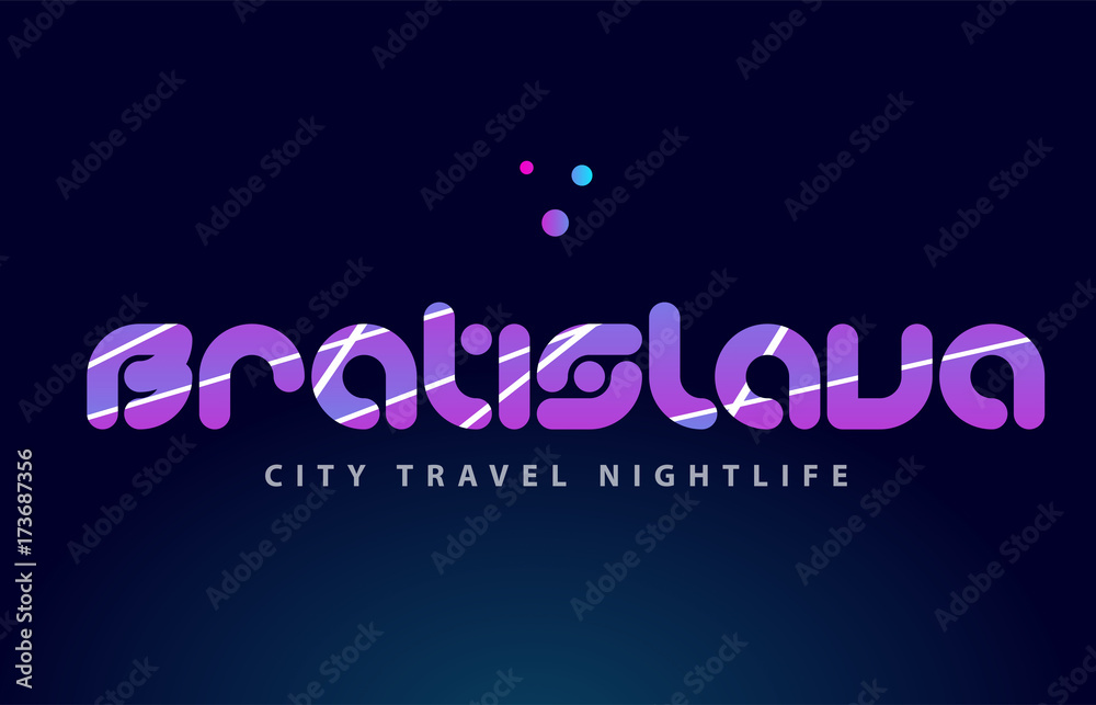 Fototapeta bratislava european capital word text typography design