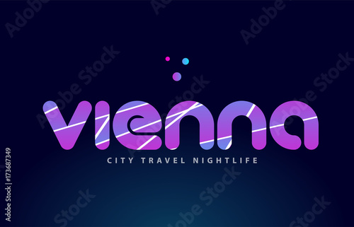 vienna european capital word text typography design