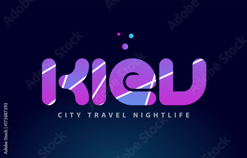 kiev european capital word text typography design