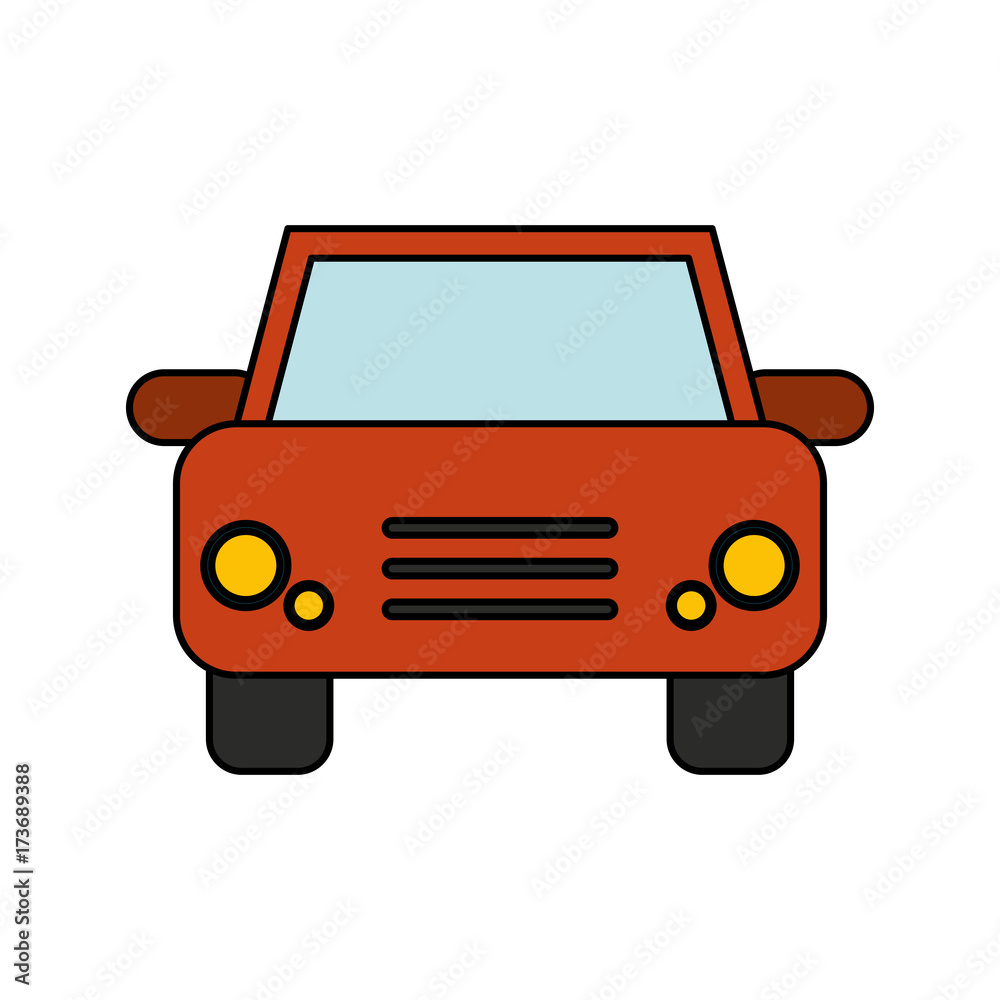 red car frontview icon image vector illustration design red car frontview icon image vector illustration design