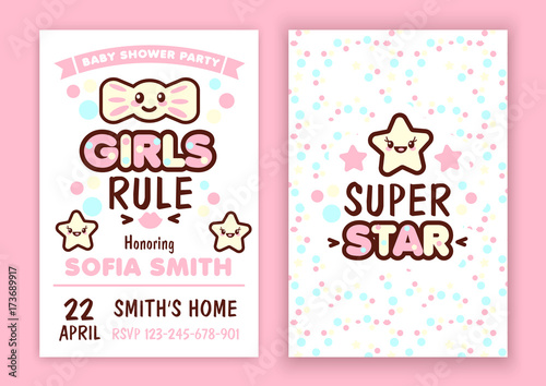 Baby shower party invitation