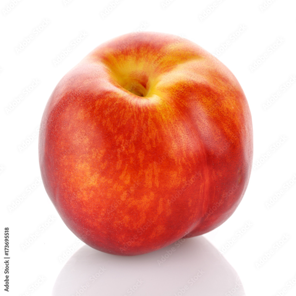 Beautiful ripe peach isolated on white background Beautiful ripe peach isolated on white background