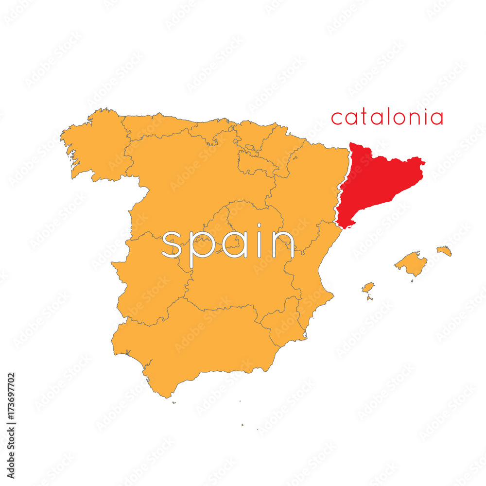 Obraz premium Referendum in Spain. Independent Catalonia. Vector illustration