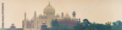 Silhouette of Taj Mahal in Agra