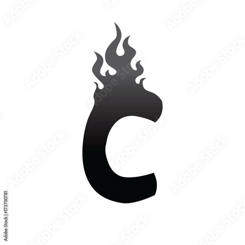 fire burn initial letter alphabet
