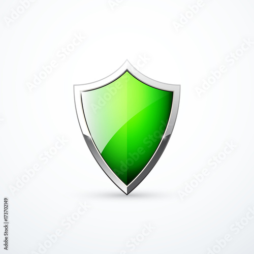 Vector green shield icon