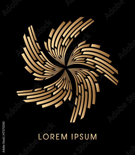 Fan windmill Abstract building graphic vector
