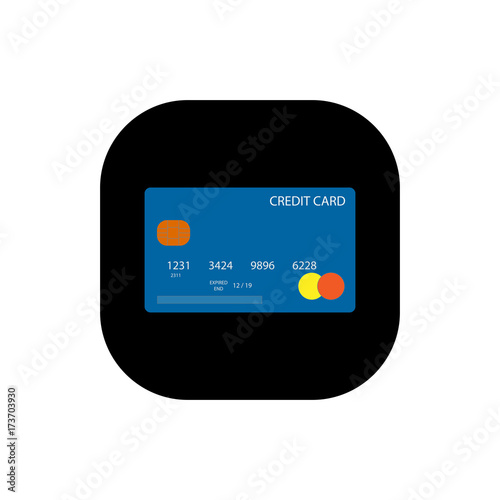 Credit card Square icon vector illustration