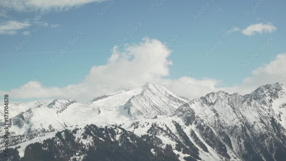 Snowcovered mountain view Snowcovered mountain view
