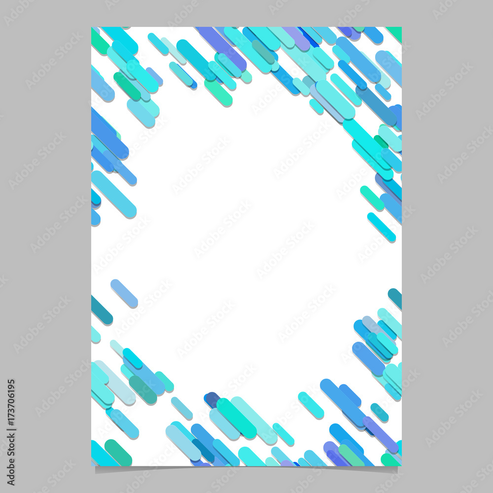 Abstract chaotic rounded diagonal stripe pattern brochure template - blank  vector flyer background design from light blue stripes Stock Vector | Adobe  Stock