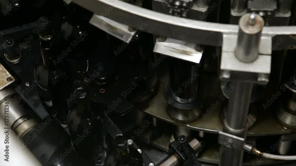 bottling machine, wine bottling in the cellar