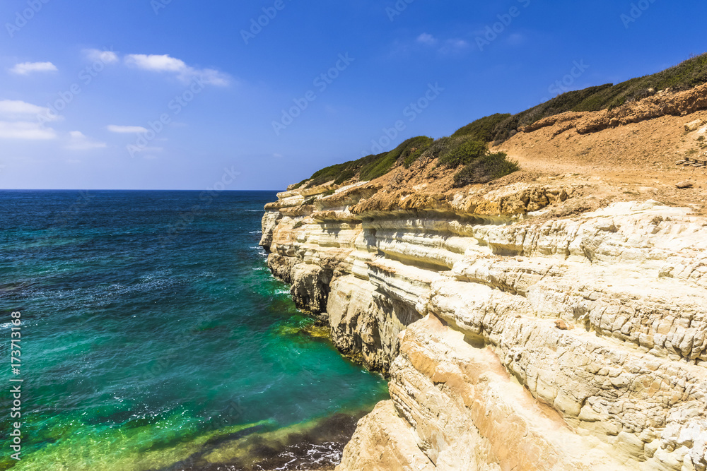 Steep cliffs on the coast