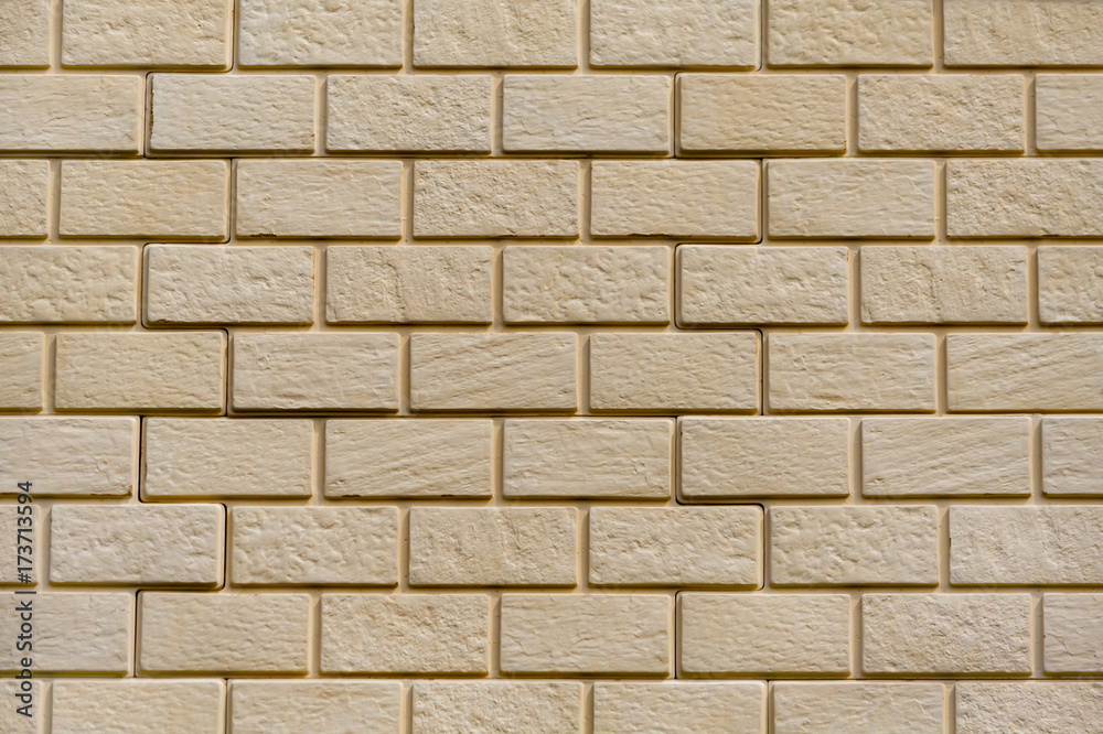 Obraz premium brickwork from beige brick (background, texture)