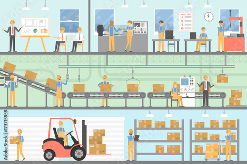 Factory interior set.