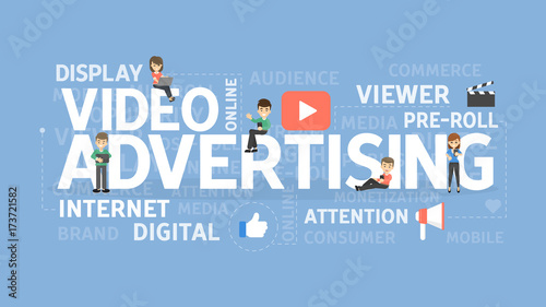 Video advertising concept.