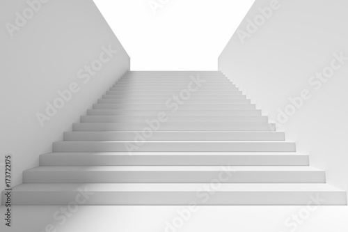 Long staircase in underground passage upward