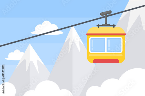 Elevator in mountains.