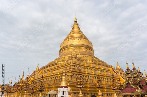Golden Pagoda on hill in Burma's capital
