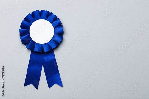 Canvas Print First place award rosette with blank white centre