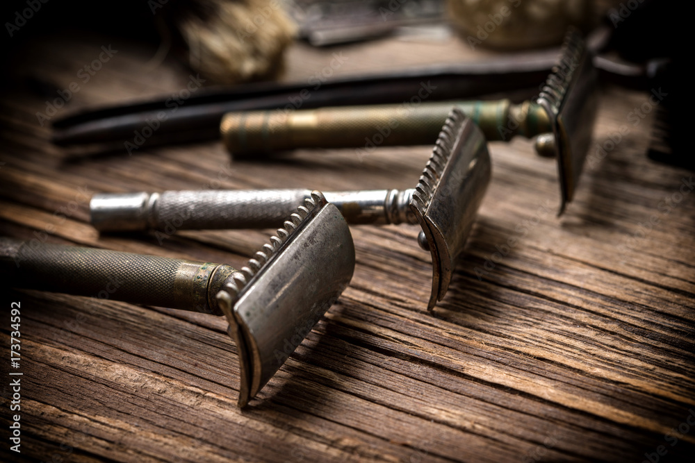 Φωτογραφία Vintage barber shop tools.