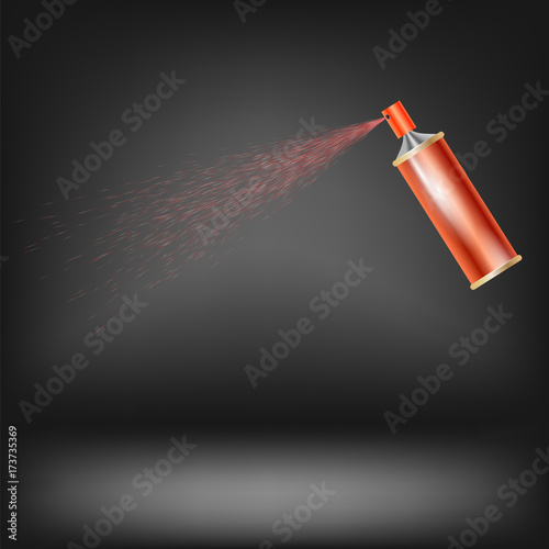 Red Spray Isolated
