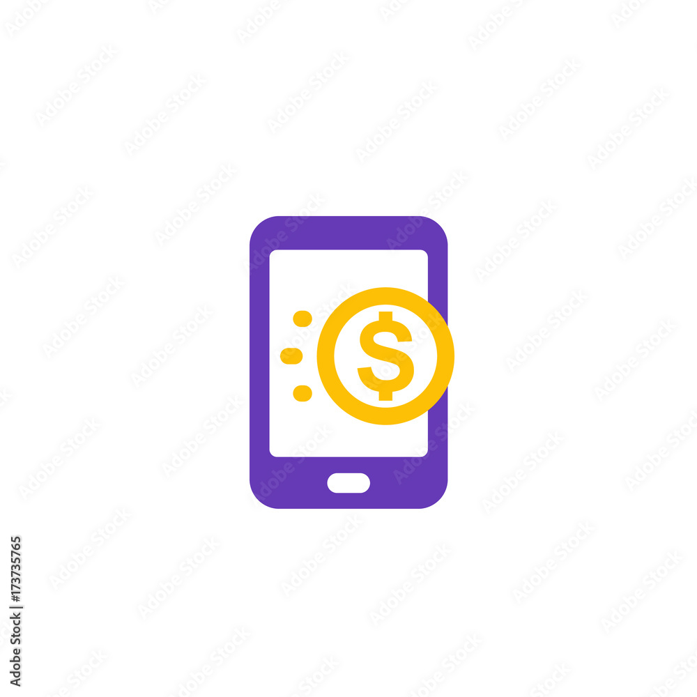 money transfer icon with smartphone, mobile payment money transfer icon with smartphone, mobile payment