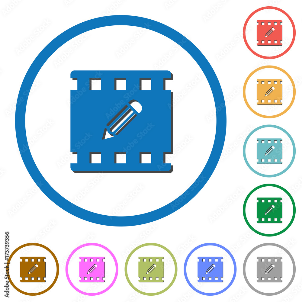 Edit movie icons with shadows and outlines