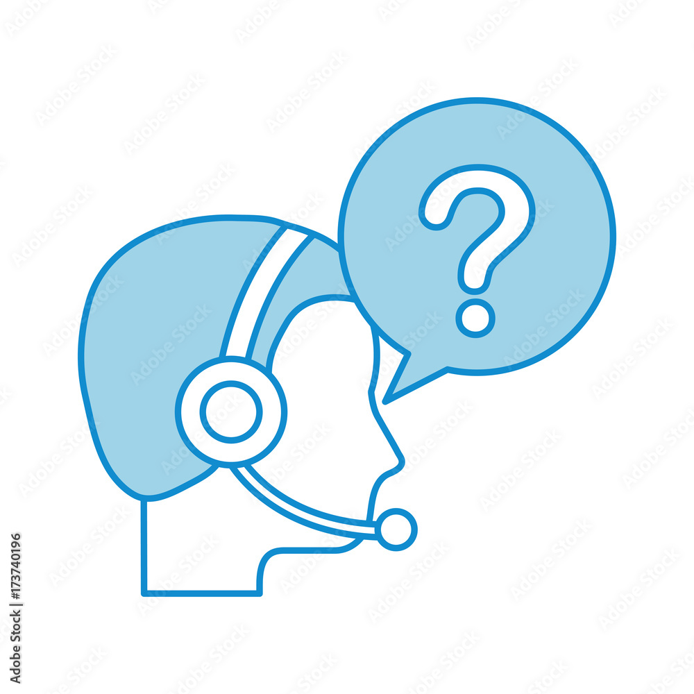 customer service operator with headset and speech bubble customer service operator with headset and speech bubble