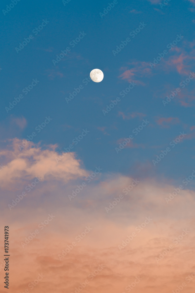 The moon with the cloud. The moon with the cloud.