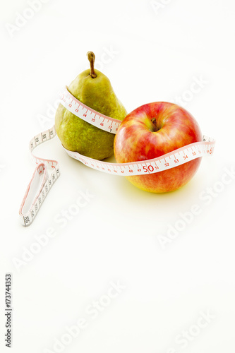 りんごと洋梨と巻尺