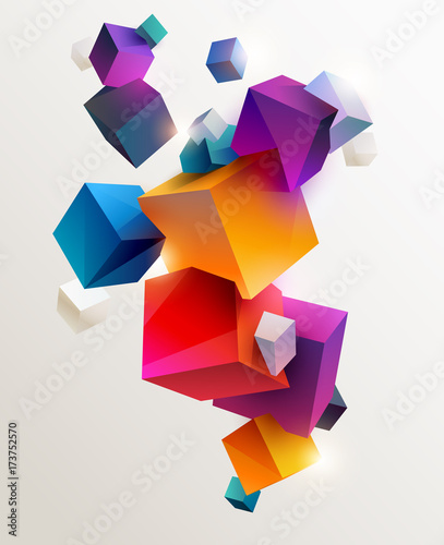 Abstract colorful background with geometric elements