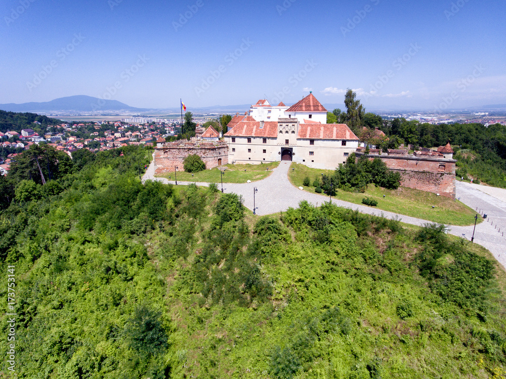 Brasov fortress aerial view