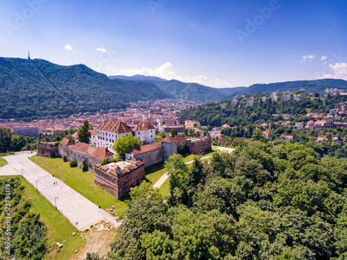 Brasov Transylvania Romania aerial view