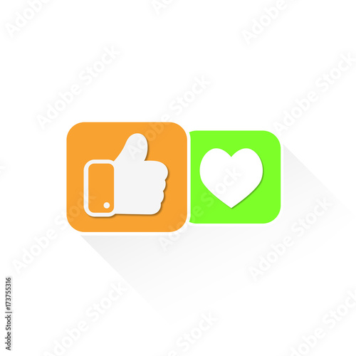 Like Flat Icon vector illustrator photo