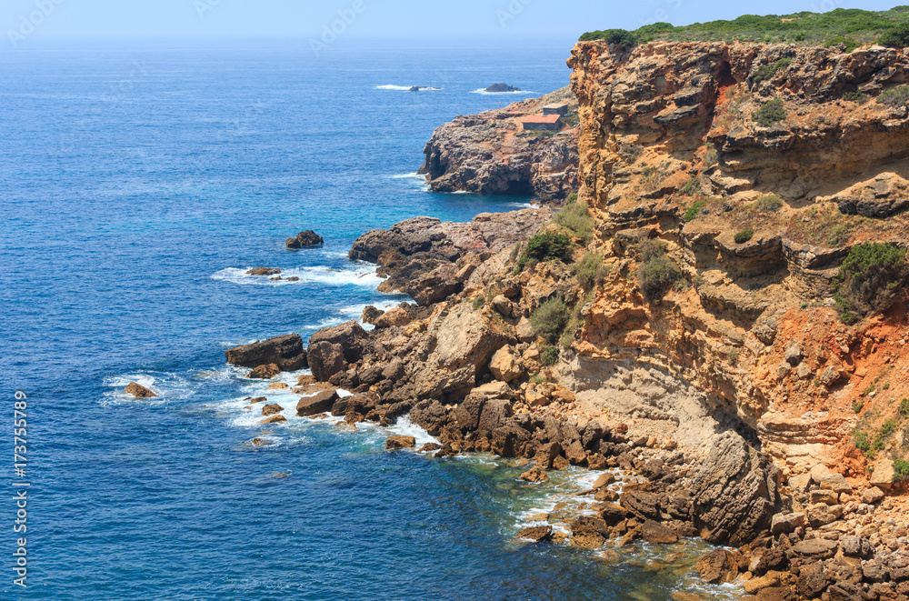Fototapeta premium Summer Atlantic coast (Algarve, Portugal).