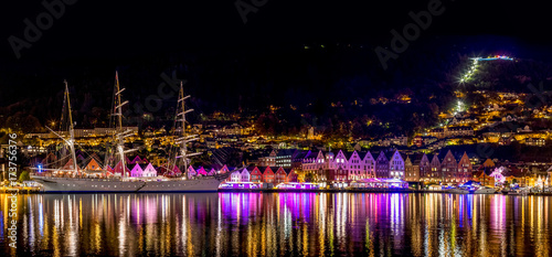 Bergen by night Panorama