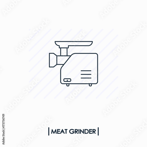 Meat grinder outline icon isolated